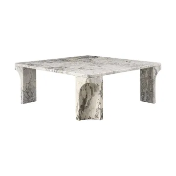 Doric tavolino da salotto - Stormy Gray marmo, 80x80 cm - GUBI
