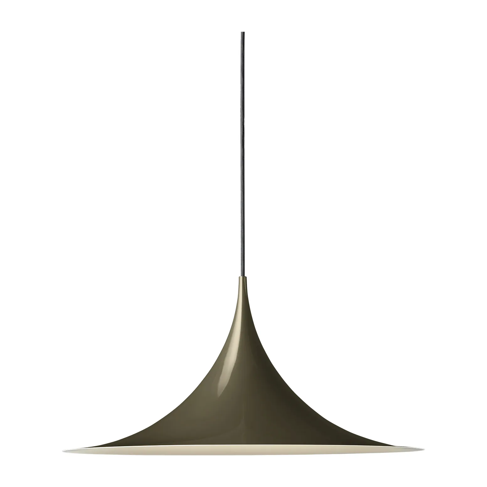 Lampada a sospensione Semi Ø47 cm, Dark cocoa glossy GUBI