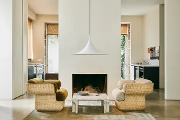 Lampada a sospensione Semi Ø90 - White semi matt - GUBI