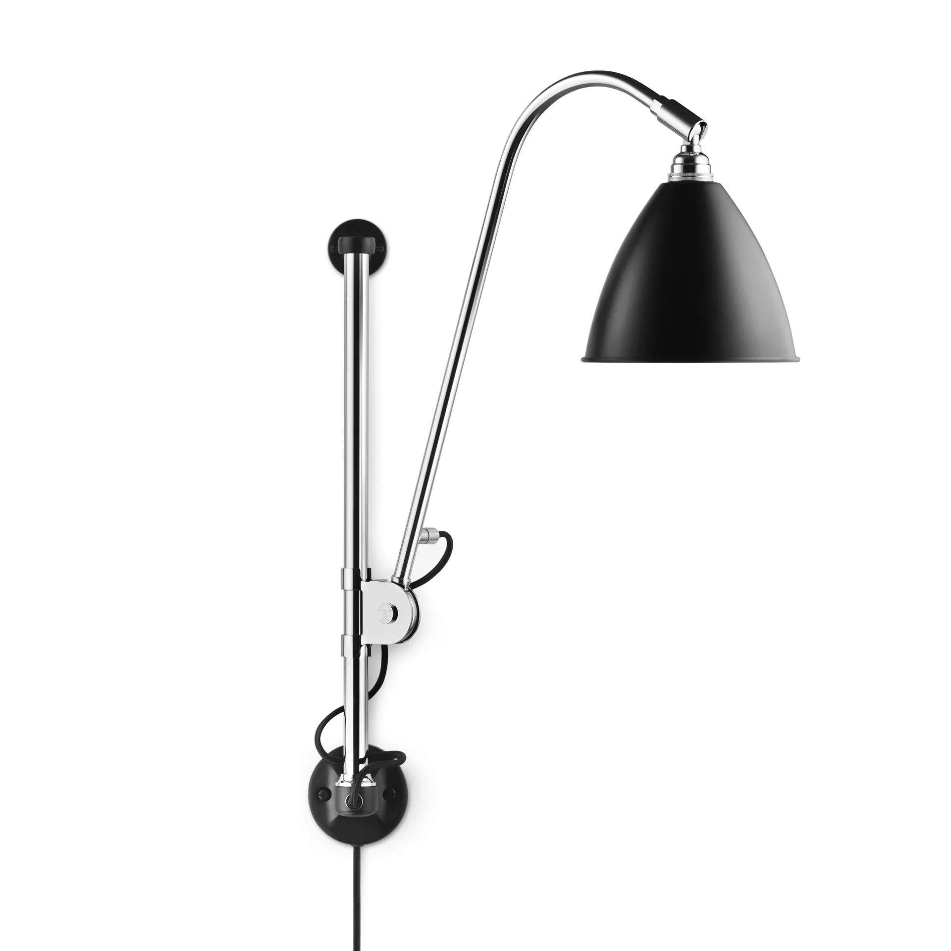 Lampada da parete Bestlite BL5, Nero-cromo GUBI