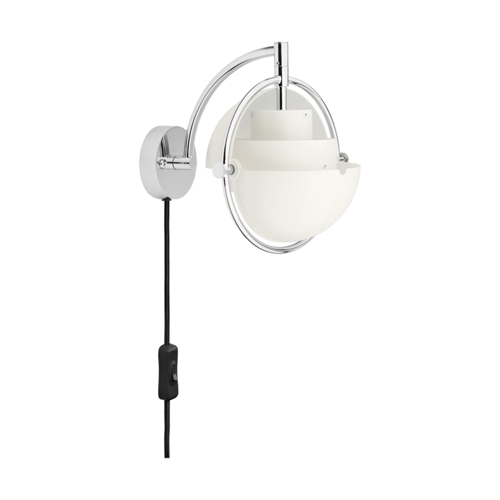 Lampada da parete Multi-Lite, Bianco-cromo GUBI
