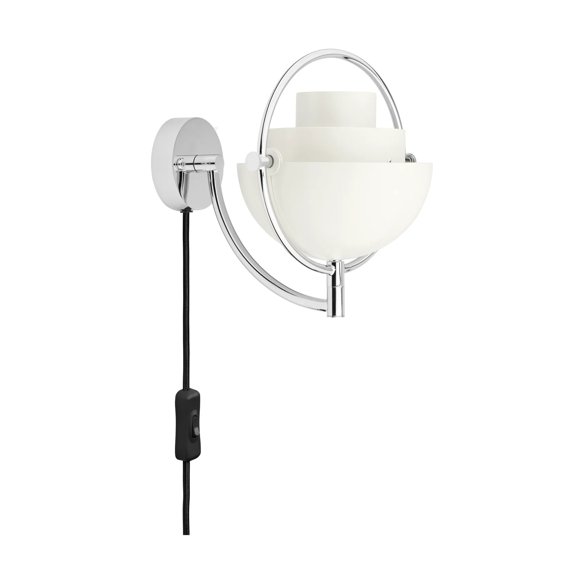 Lampada da parete Multi-Lite, Bianco-cromo GUBI