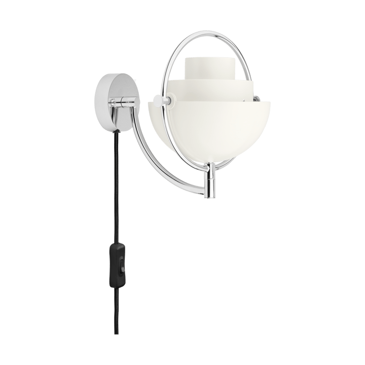 Lampada da parete Multi-Lite, Bianco-cromo GUBI