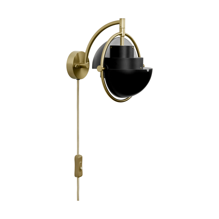 Lampada da parete Multi-Lite, Nero-ottone GUBI