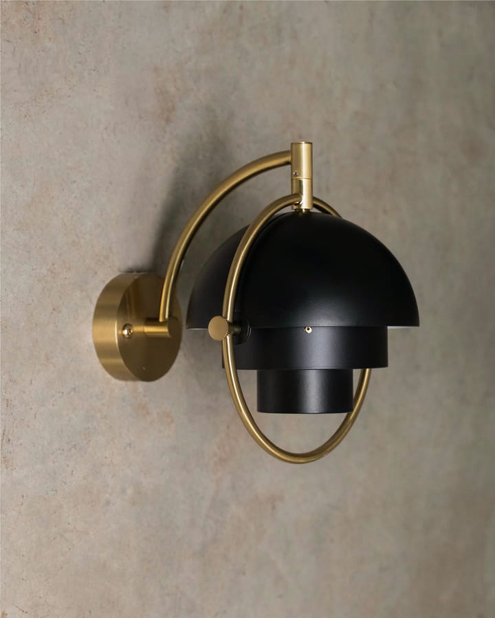 Lampada da parete Multi-Lite, Nero-ottone GUBI