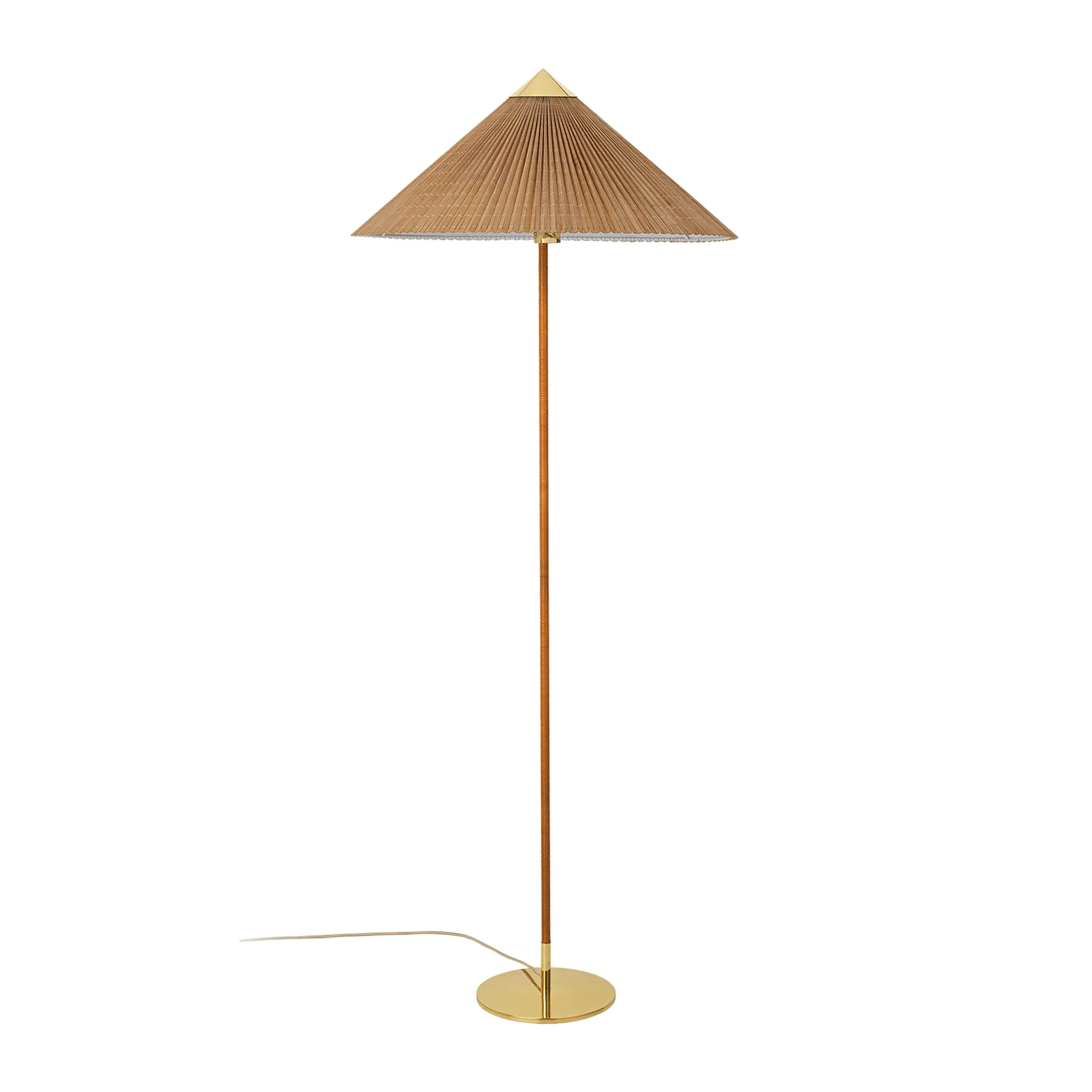 Lampada da pavimento 9602, Bambù, ottone GUBI