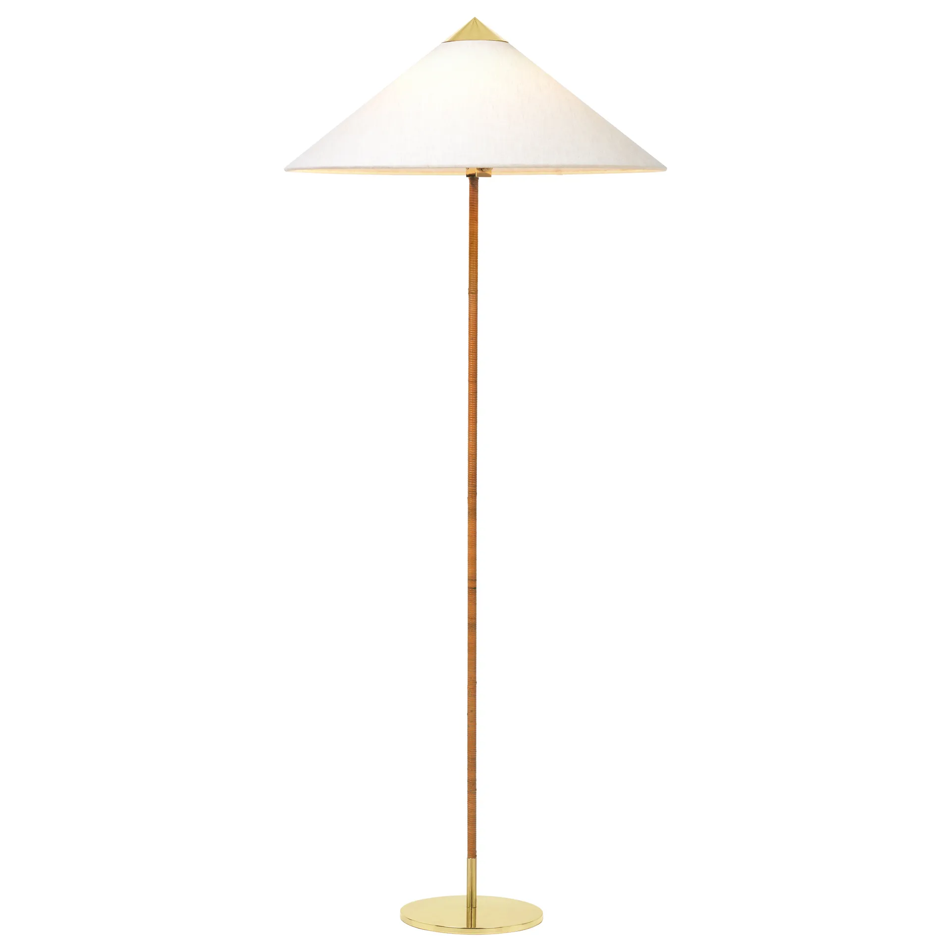 Lampada da pavimento 9602, Ottone, tela GUBI