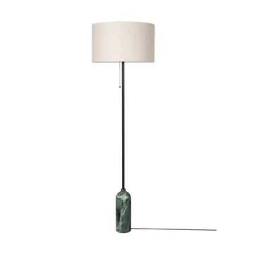 Lampada da pavimento Gravity - Emerald marble-canvas - GUBI