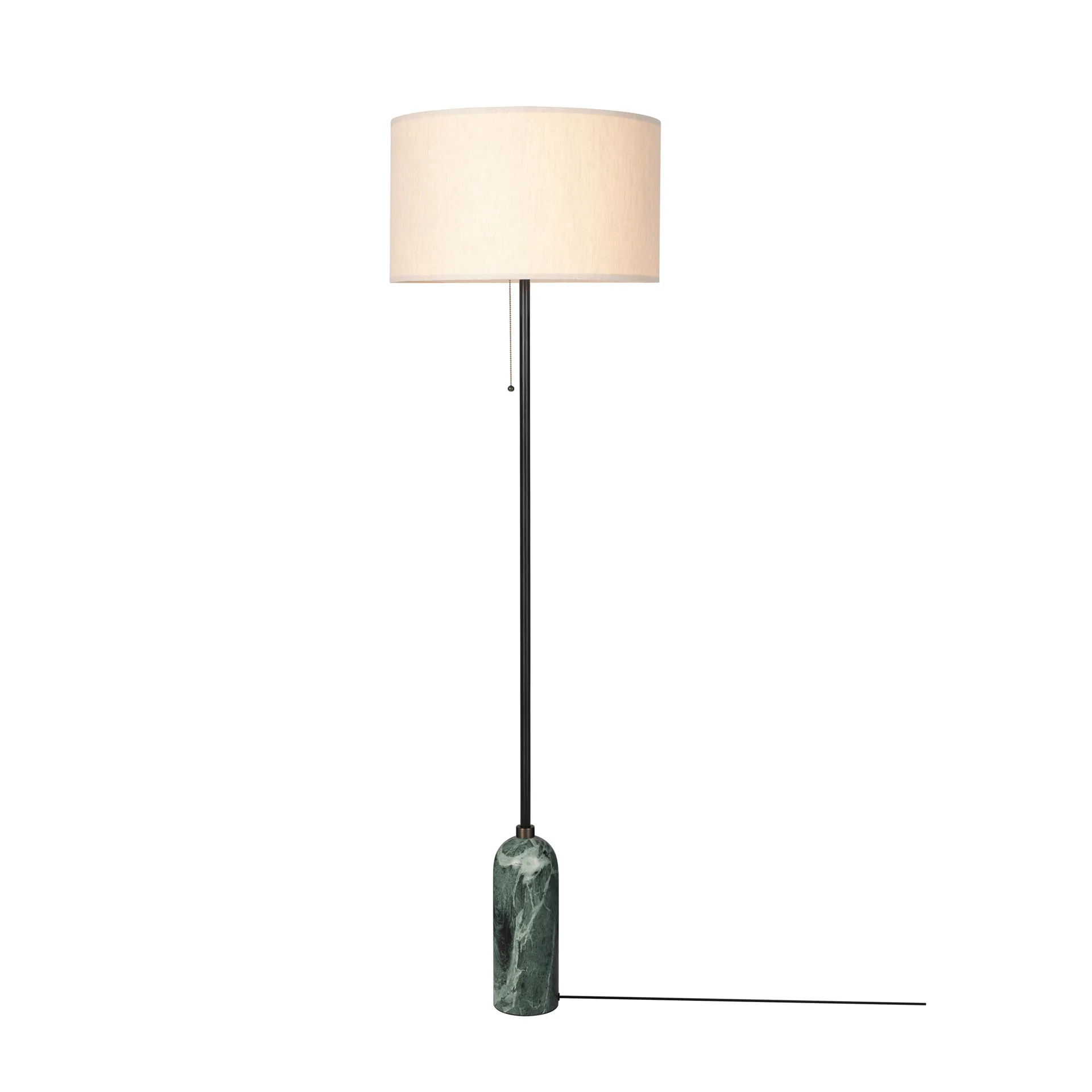 Lampada da pavimento Gravity, Emerald marble-canvas GUBI