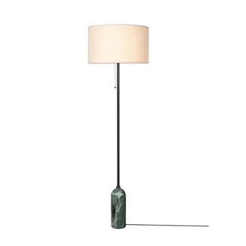 Lampada da pavimento Gravity - Emerald marble-canvas - GUBI