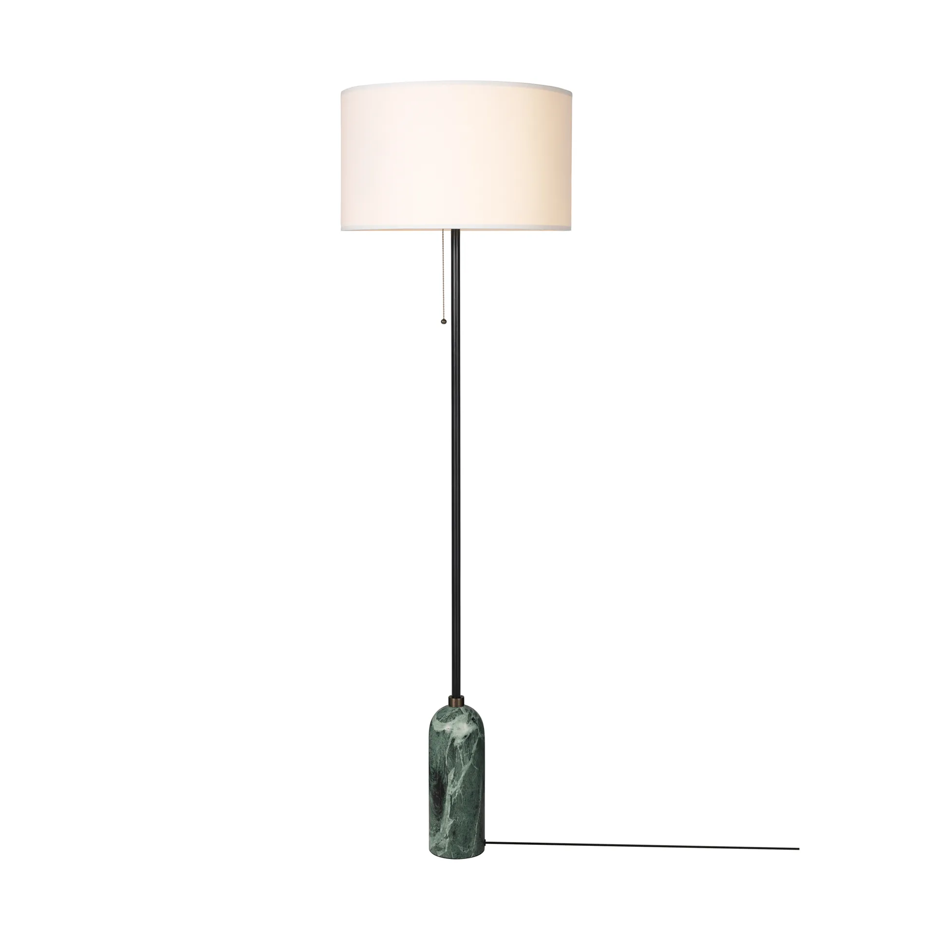 Lampada da pavimento Gravity, Emerald marble-white GUBI