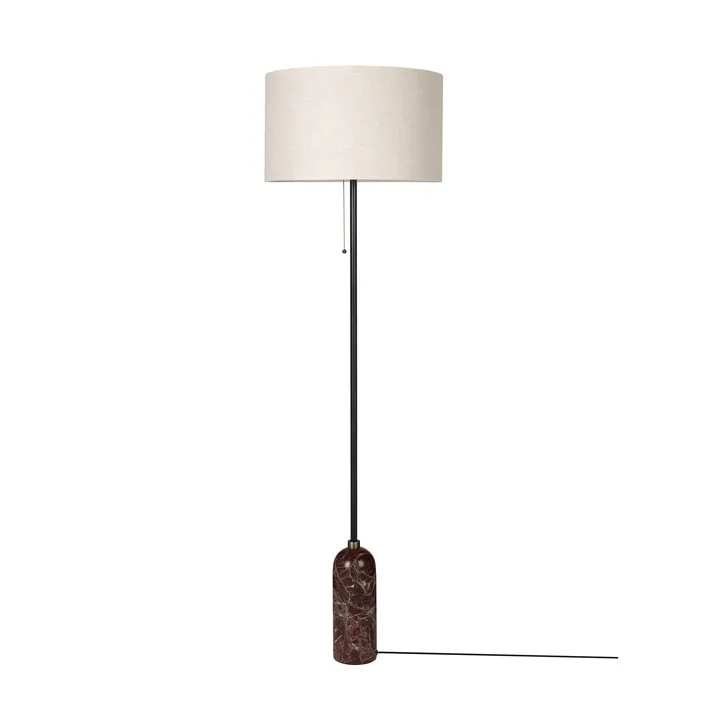 Lampada da pavimento Gravity - Maroon marble-canvas - GUBI