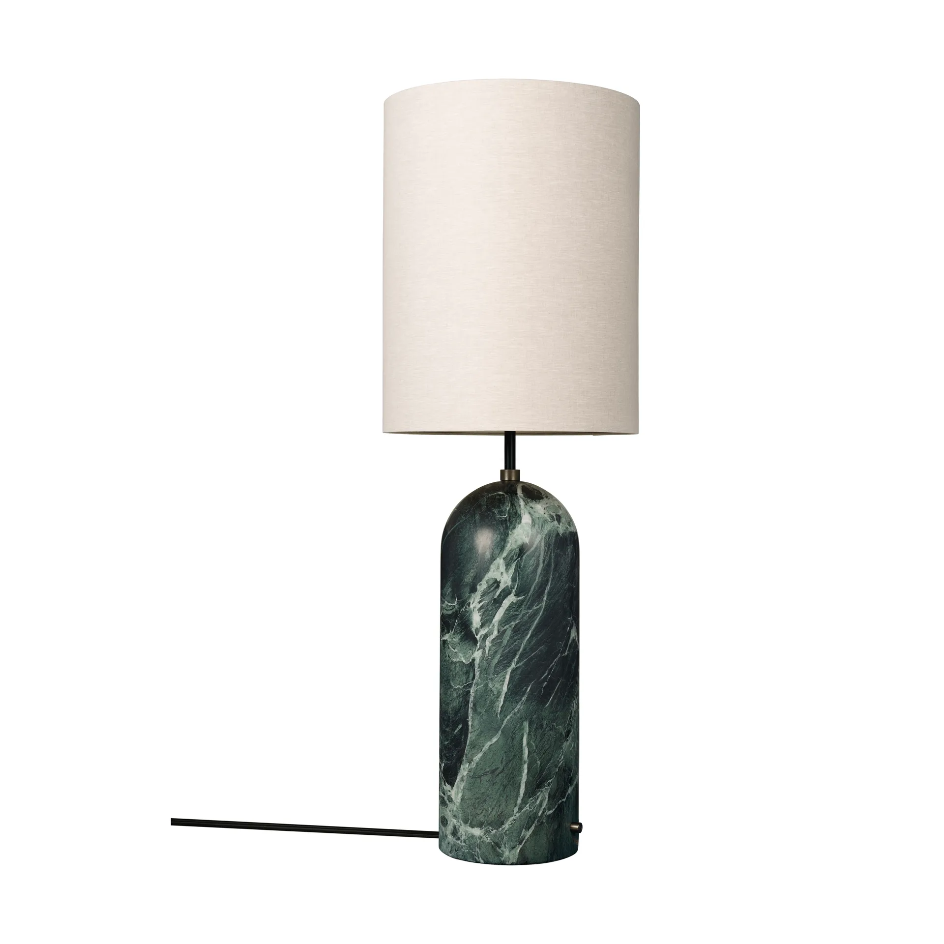 Lampada da pavimento Gravity XL, Emerald marble-canvas GUBI