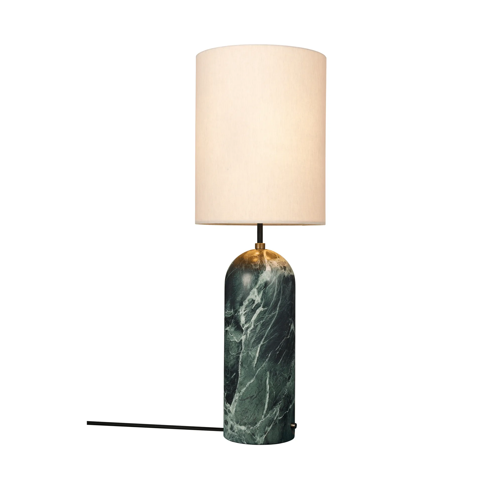 Lampada da pavimento Gravity XL, Emerald marble-canvas GUBI