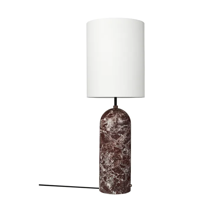 Lampada da pavimento Gravity XL - Maroon marble-bianco - GUBI