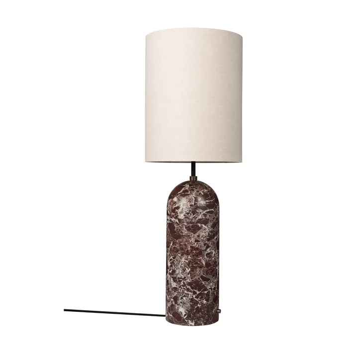 Lampada da pavimento Gravity XL - Maroon marble-canvas - GUBI