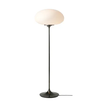 Lampada da pavimento Stemlite - Cromo nero-opalglas, 110 cm - GUBI