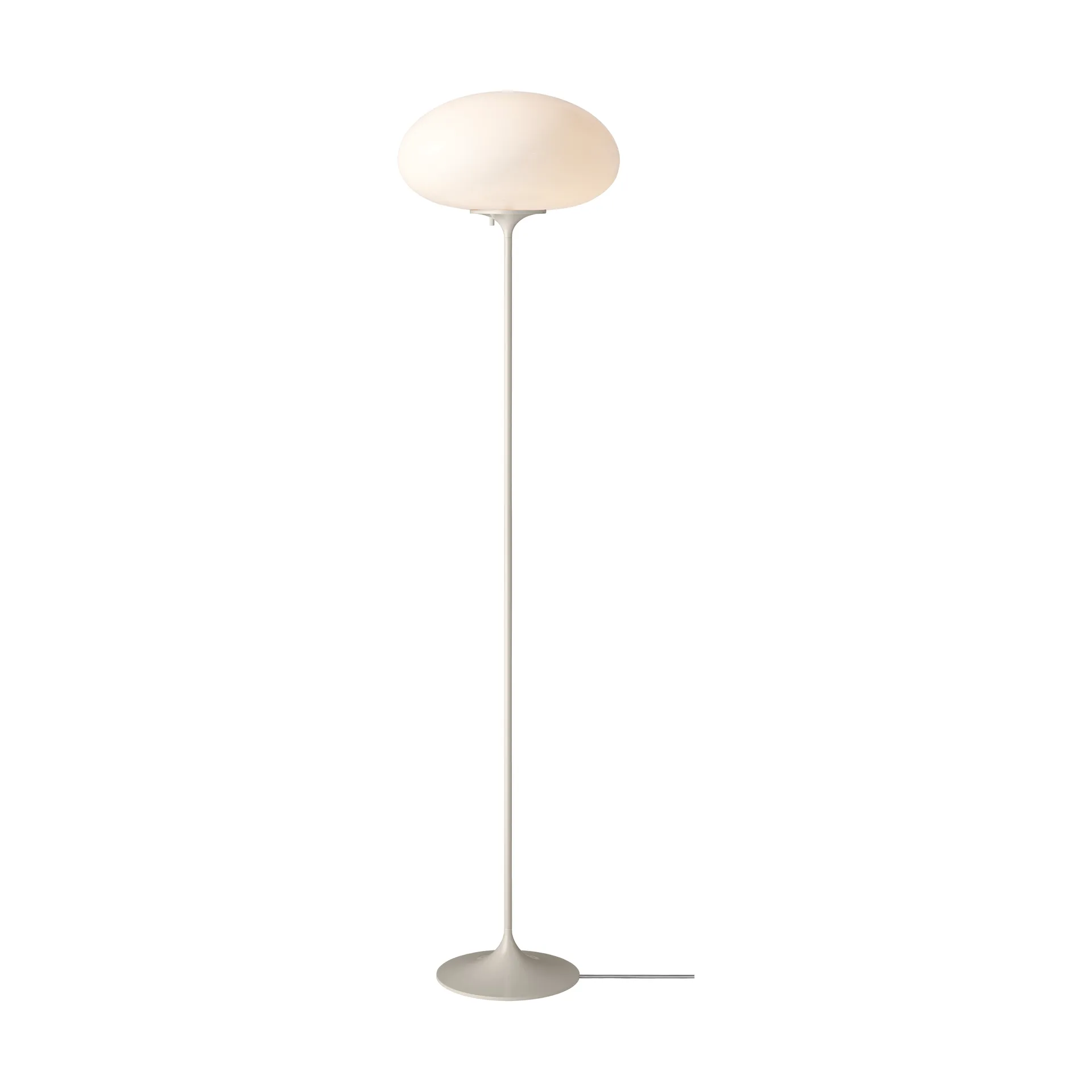 Lampada da pavimento Stemlite, Pebble grey-opalglas, 150 cm GUBI