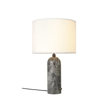 Lampada da tavolo Gravity L - grigio marmo + paralume bianco - GUBI