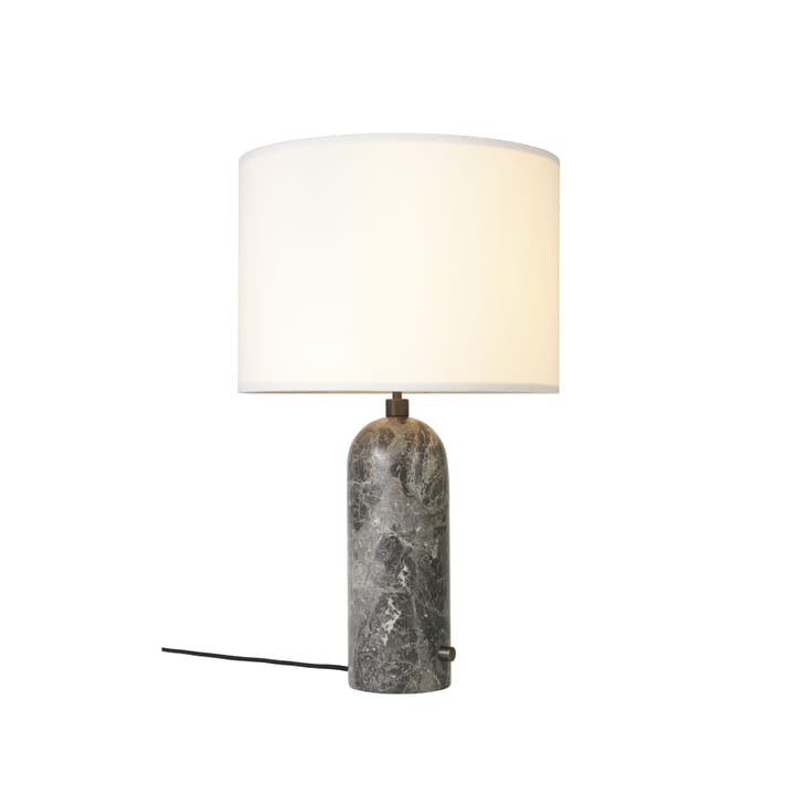 Lampada da tavolo Gravity L - grigio marmo + paralume bianco - GUBI