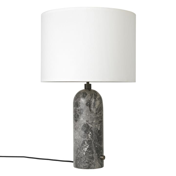 Lampada da tavolo Gravity L - grigio marmo + paralume bianco - GUBI