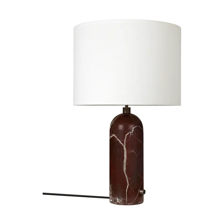 Lampada da tavolo Gravity L - Maroon marble-bianco - GUBI