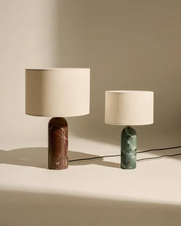 Lampada da tavolo Gravity L - Maroon marble-canvas - GUBI