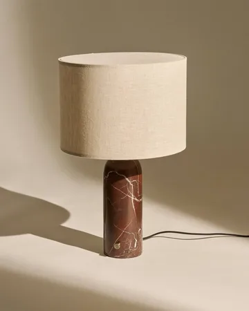 Lampada da tavolo Gravity L - Maroon marble-canvas - GUBI