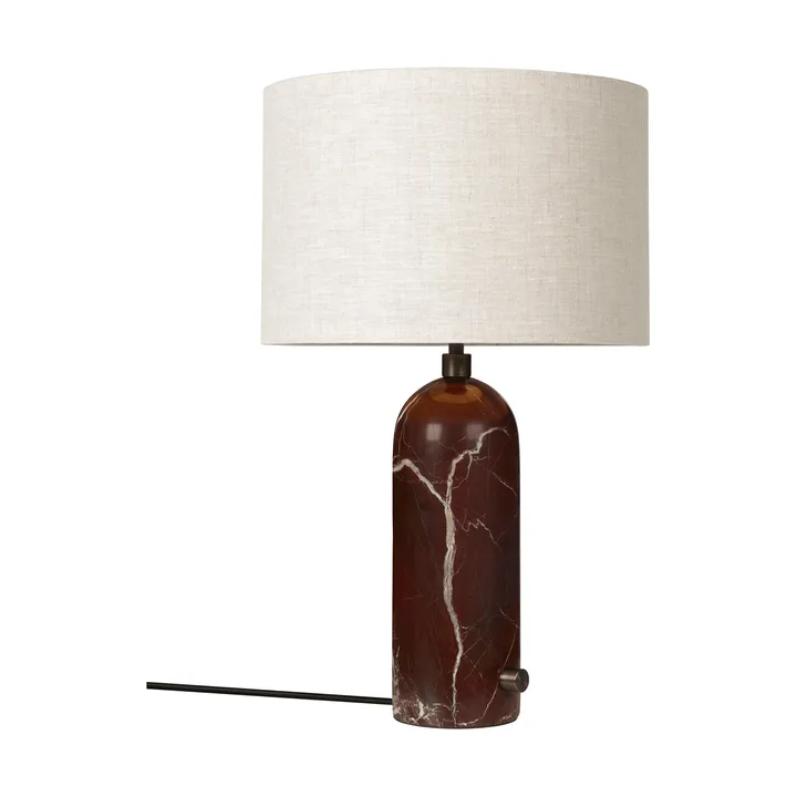 Lampada da tavolo Gravity S - Maroon marble-canvas - GUBI
