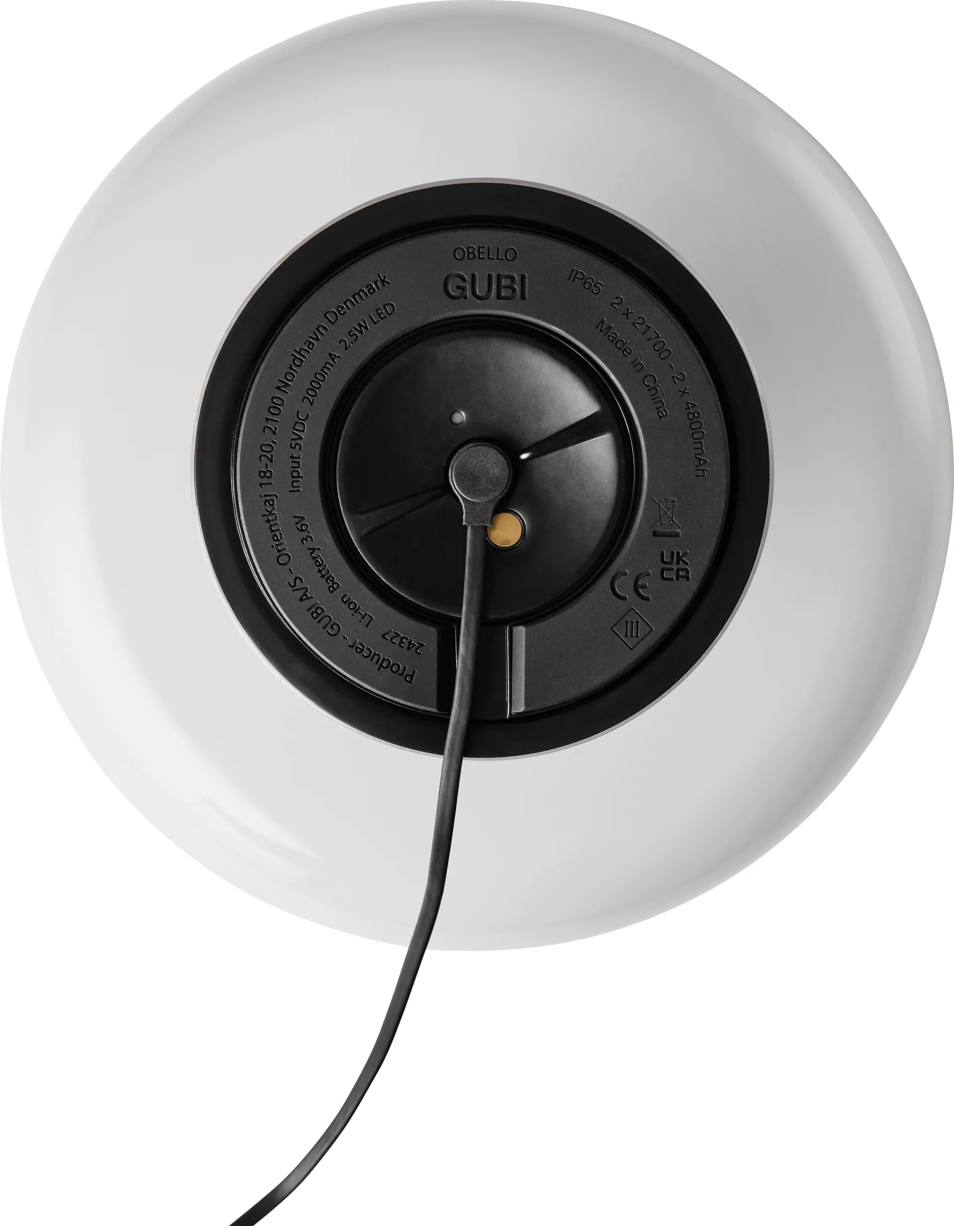 Lampada da tavolo Obello, Pearl white GUBI