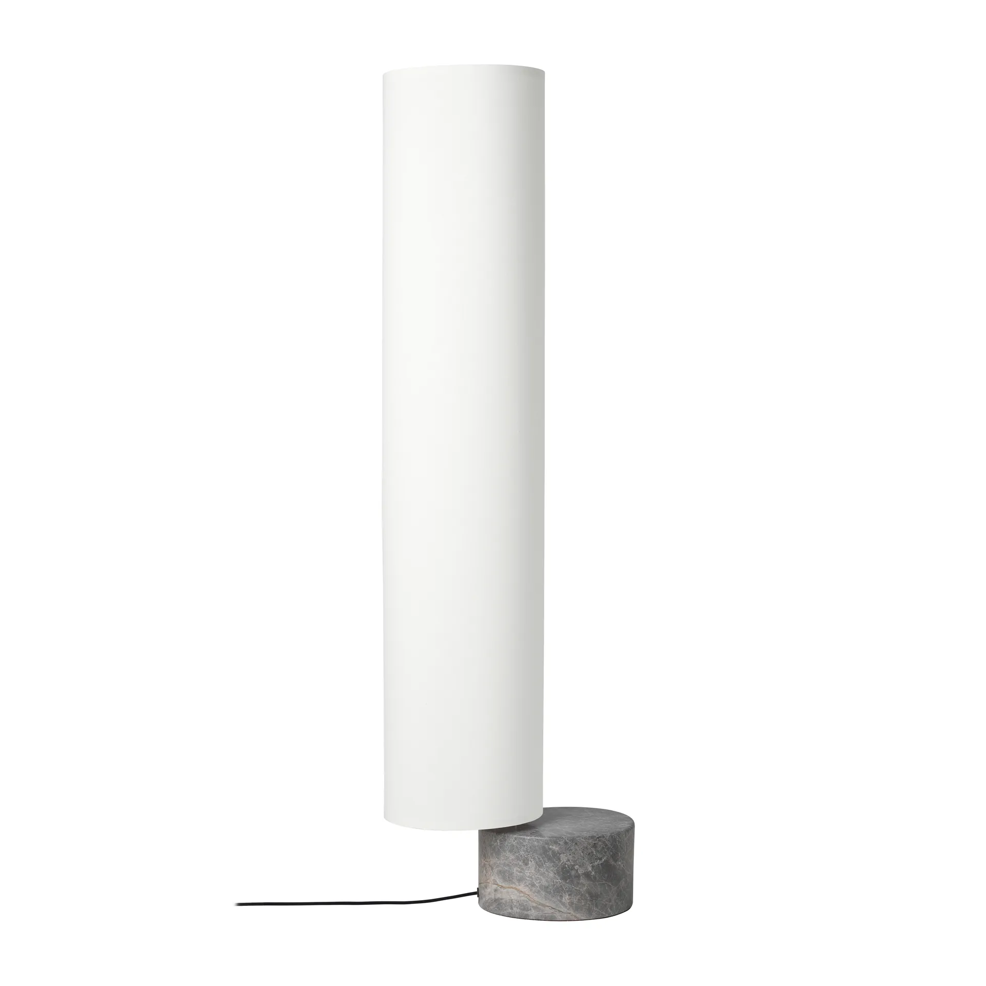 Lampada da terra Unbound 120 cm, Bianco - grigio marmo GUBI