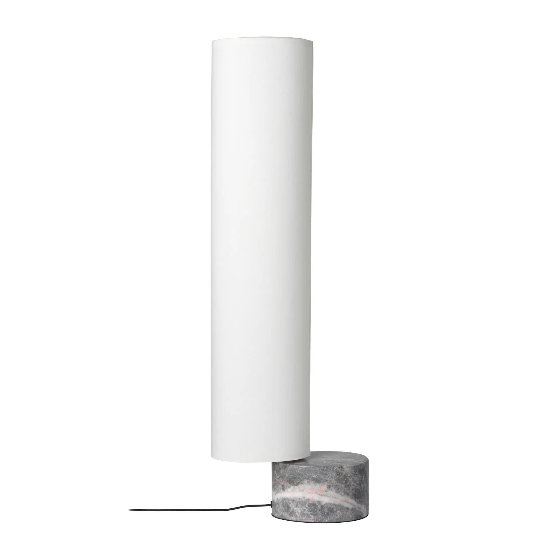 Lampada da terra Unbound 80 cm, Bianco - grigio marmo GUBI