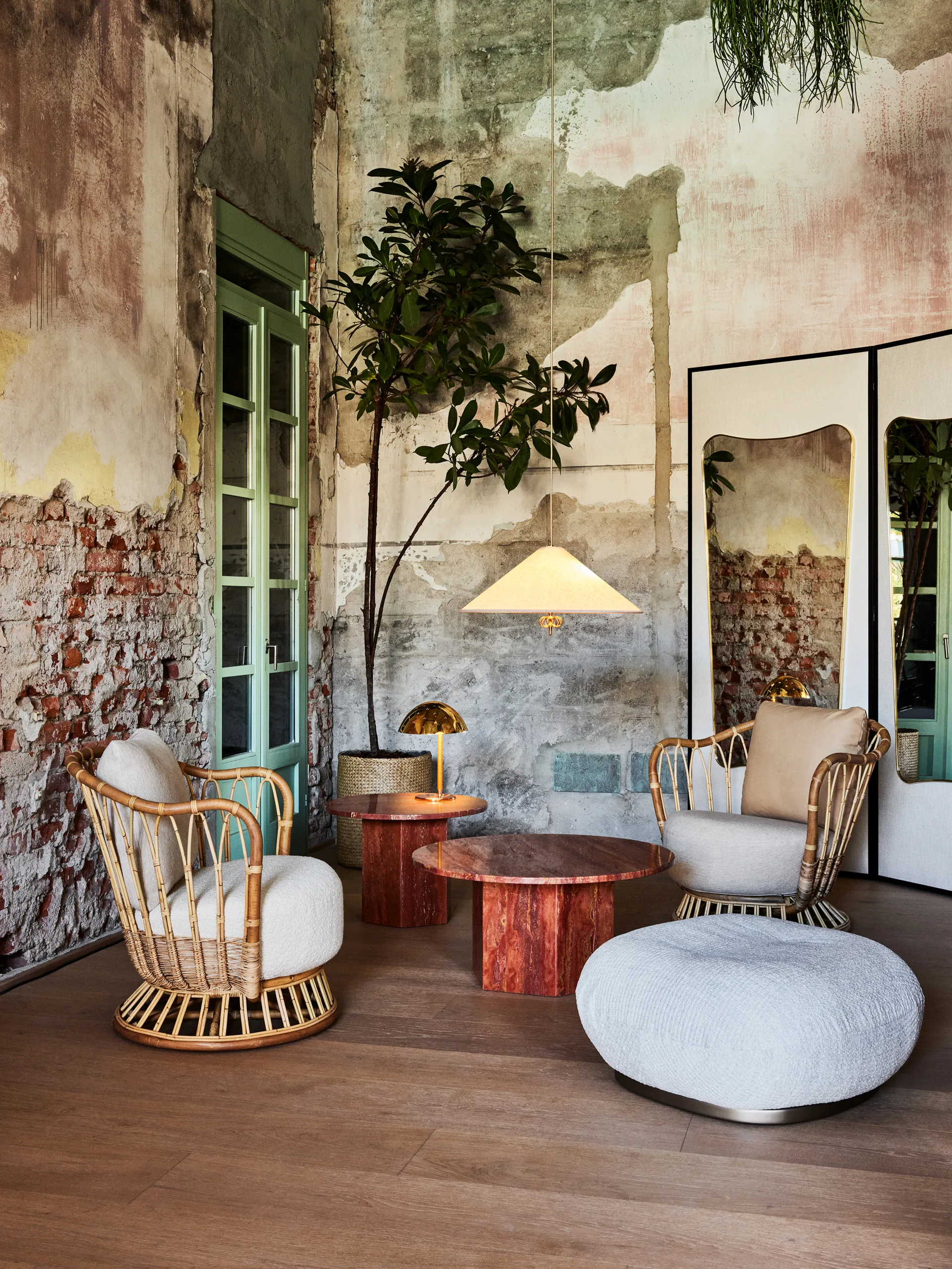 Lampadario 1967, Tela, ottone GUBI