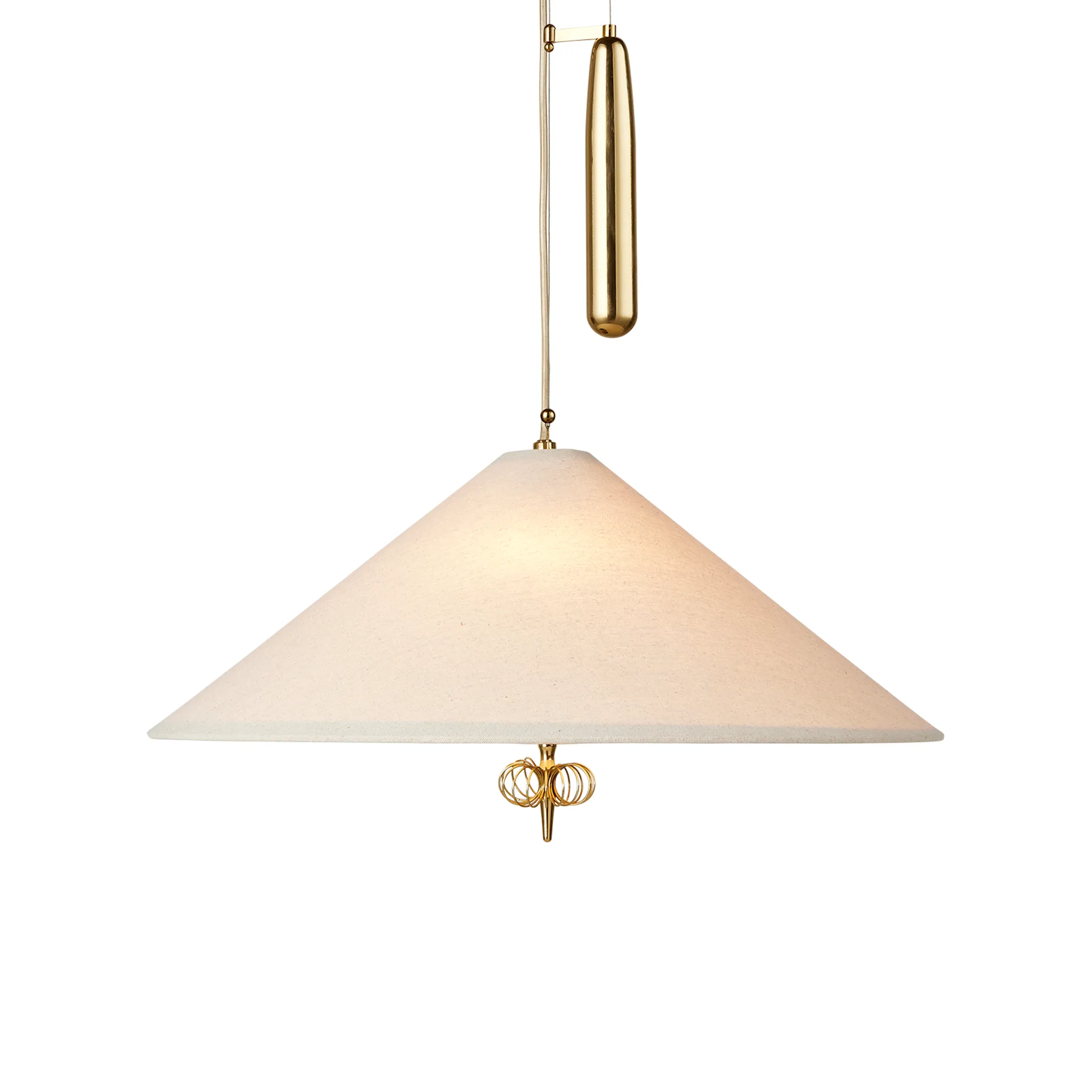 Lampadario A1967, Tela, ottone GUBI