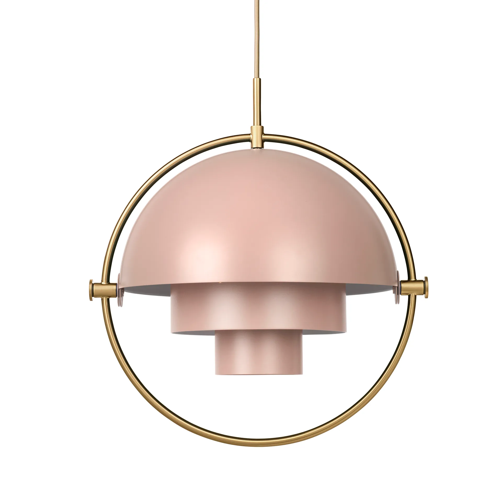 Plafoniera Multi-Lite, ottone-rosa GUBI