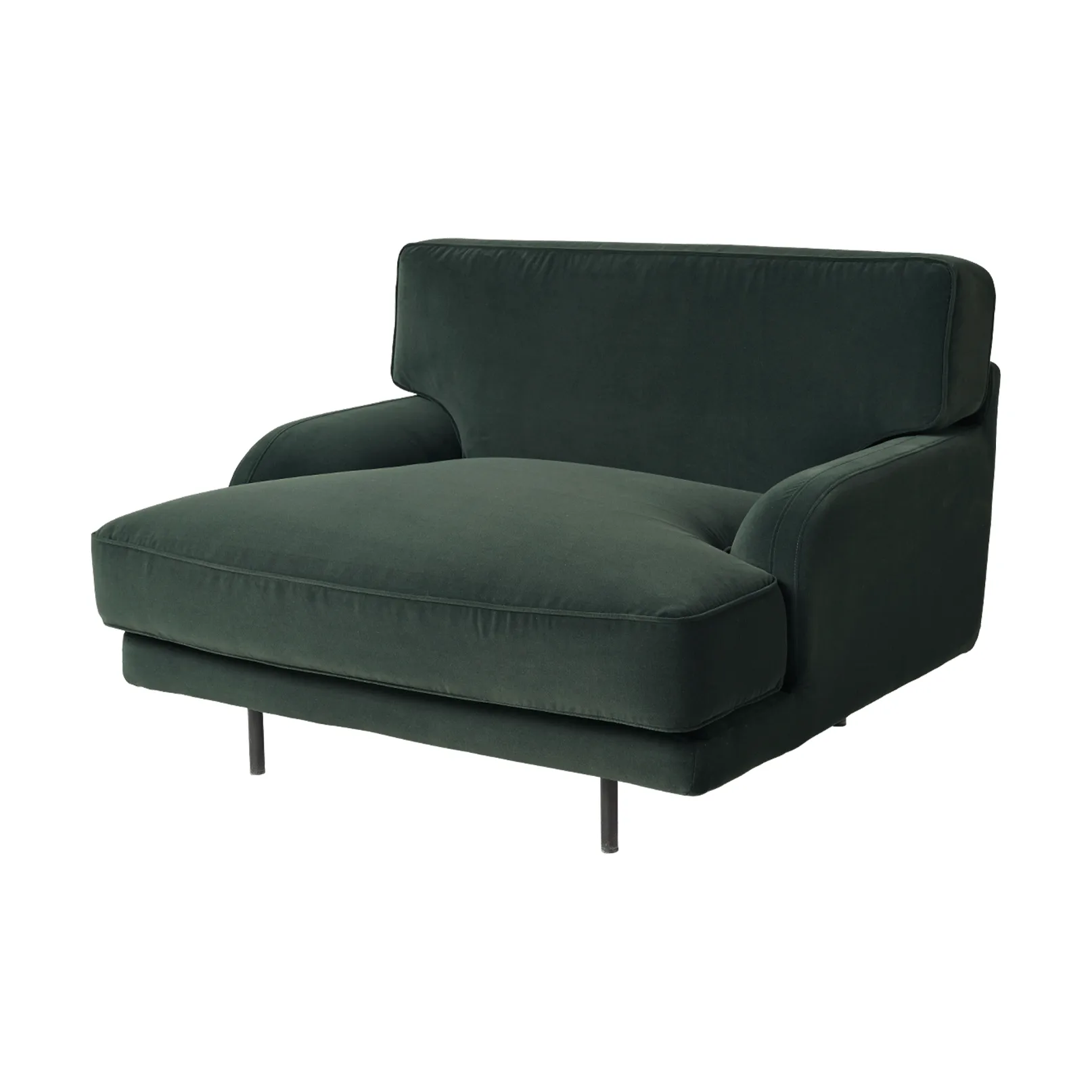 Poltrona lounge Flaneur, Asator 0984-matt black GUBI