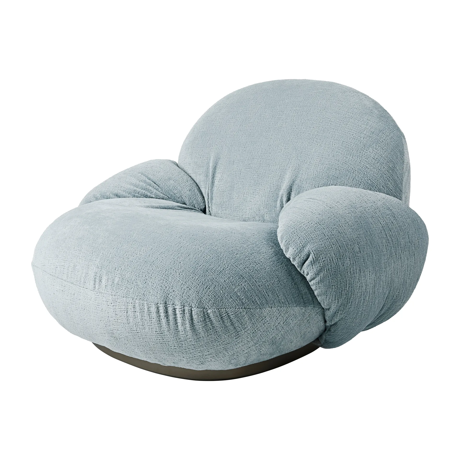 Poltrona lounge Pacha con braccioli, Mumble 10, pearl gold GUBI