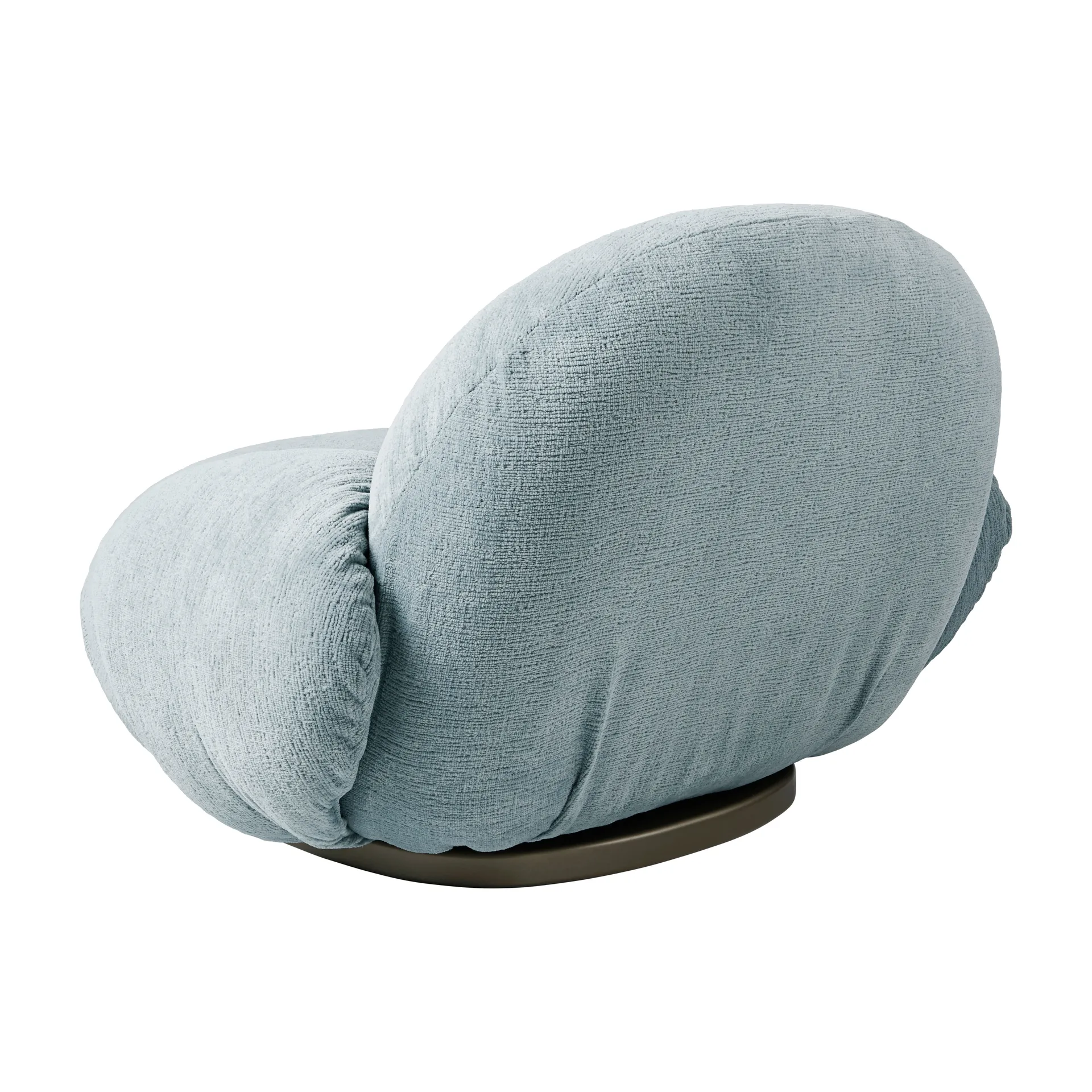 Poltrona lounge Pacha con braccioli, Mumble 10, pearl gold GUBI