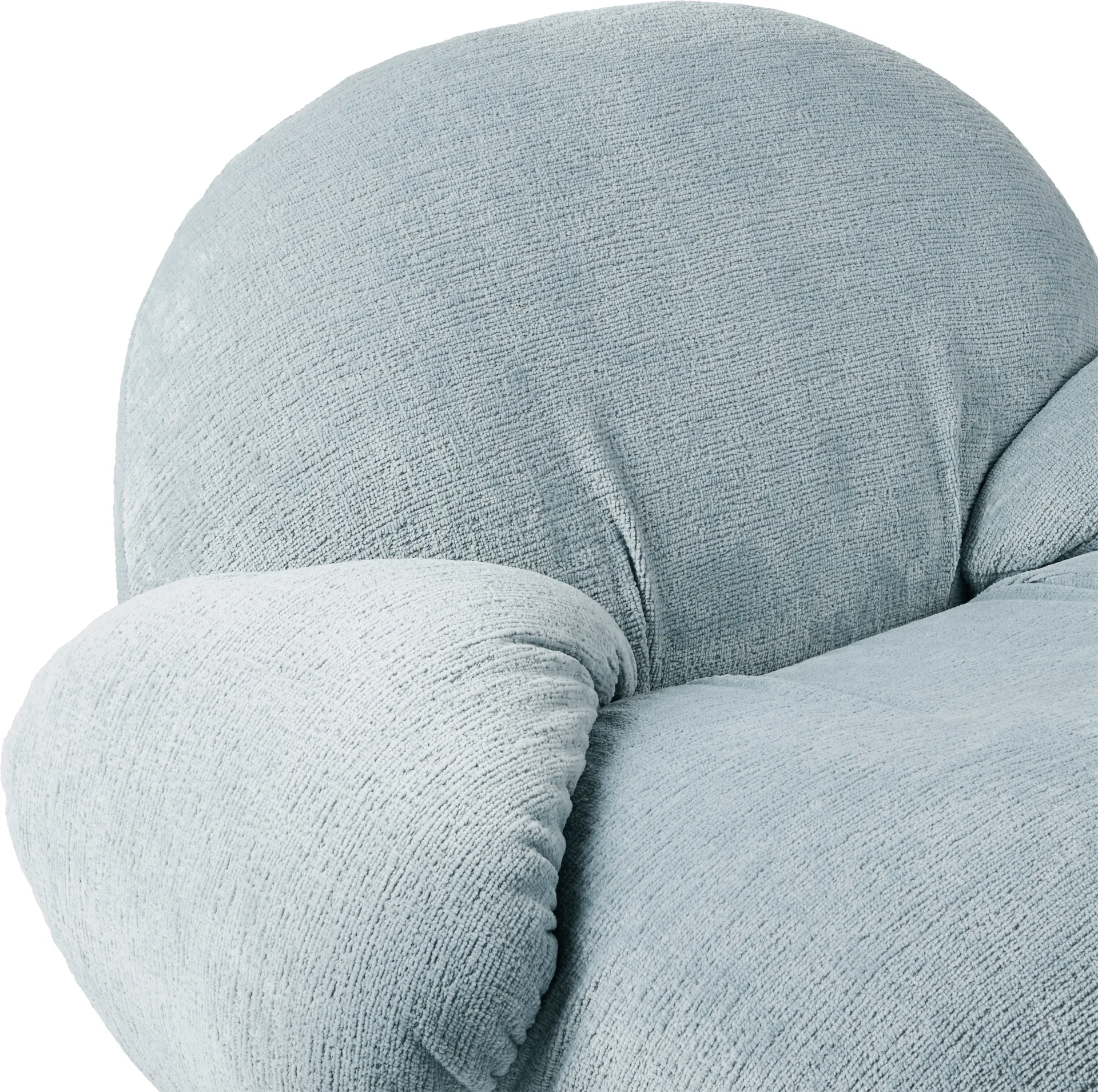 Poltrona lounge Pacha con braccioli, Mumble 10, pearl gold GUBI