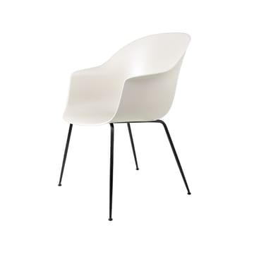 Sedia Bat - bianco alabastro, base in acciaio nero - GUBI