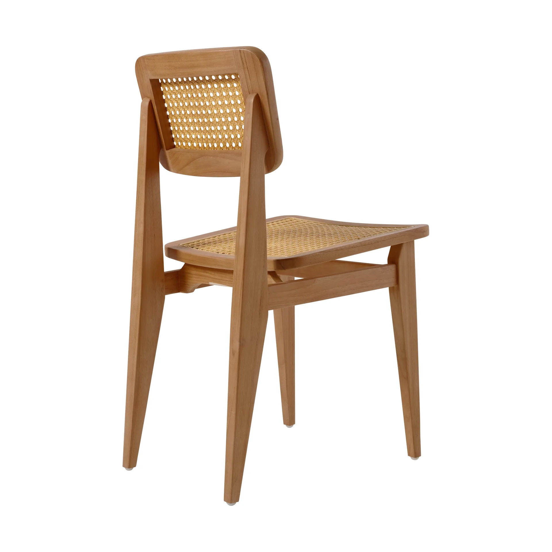 Sedia C-chair Outdoor, All french cane-natural teak GUBI