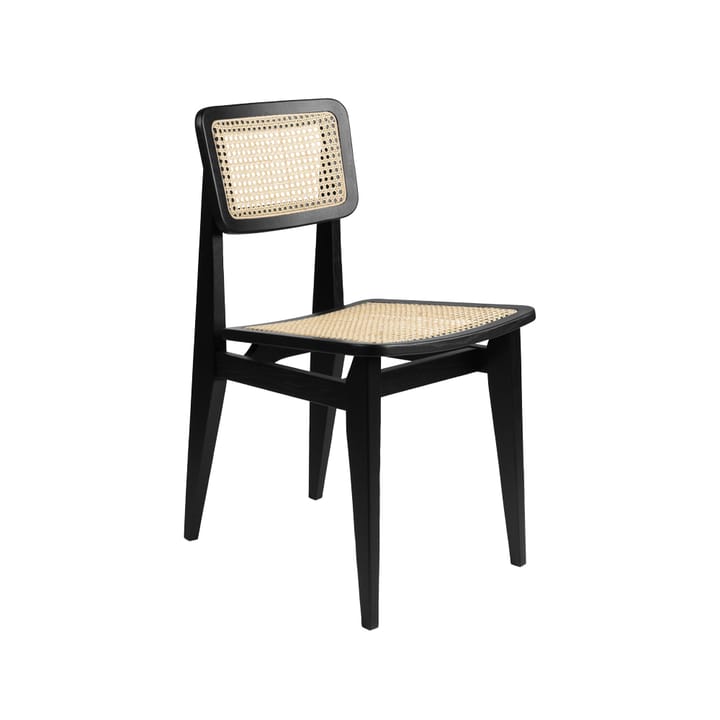 Sedia C-Chair - rovere macchiato nero, rattan - GUBI