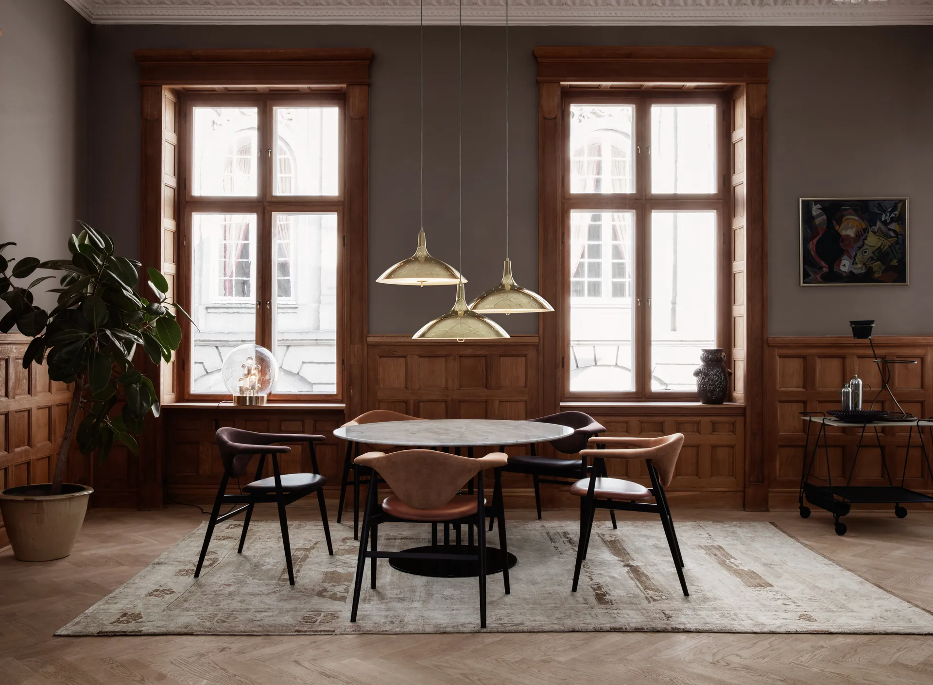 Sedia da pranzo Masculo, Eero special FR 106, noce GUBI