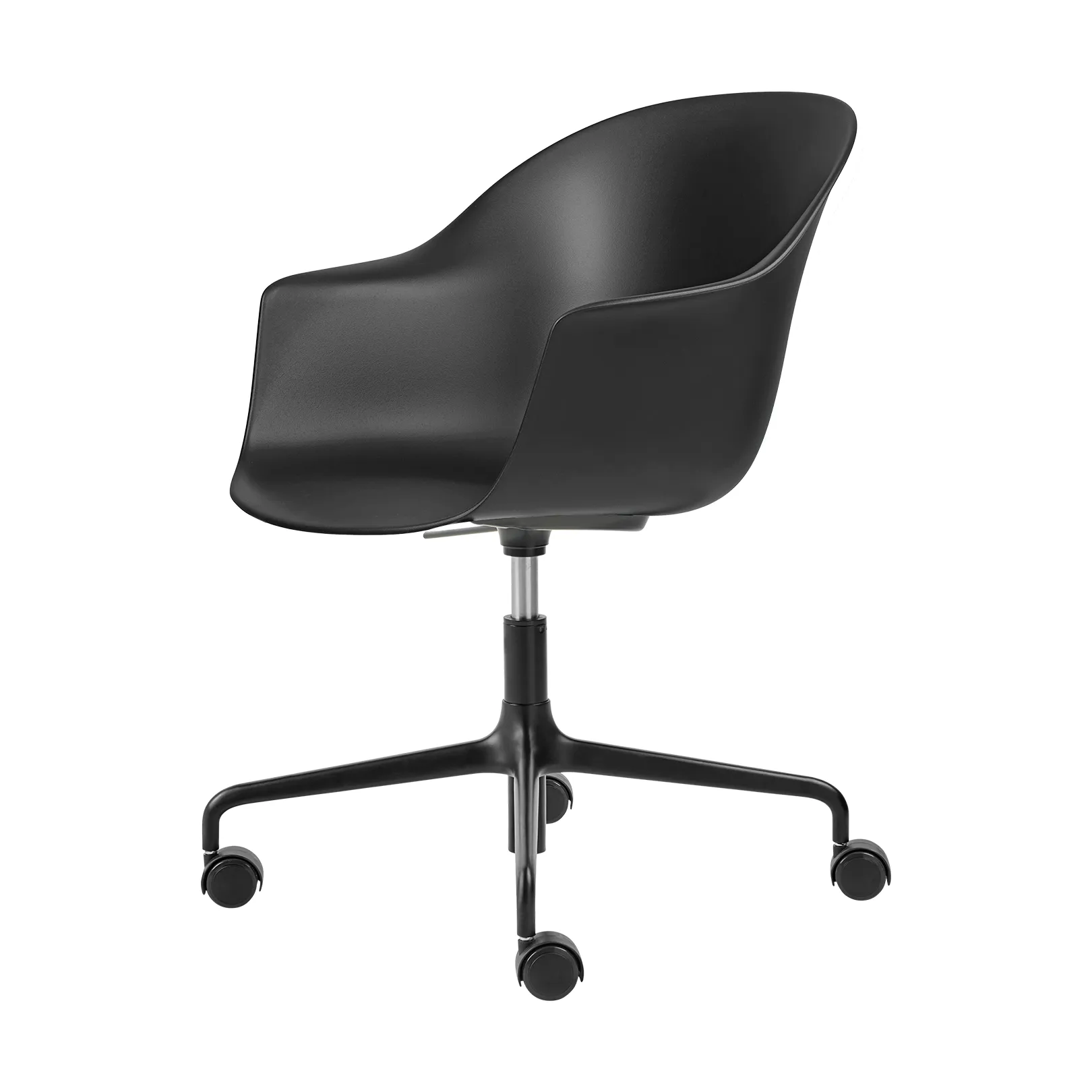 Sedia da ufficio Bat Meeting Chair, Nero-nero GUBI