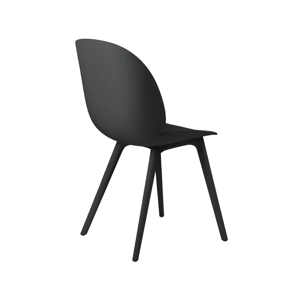 Sedia in plastica Beetle, nero GUBI