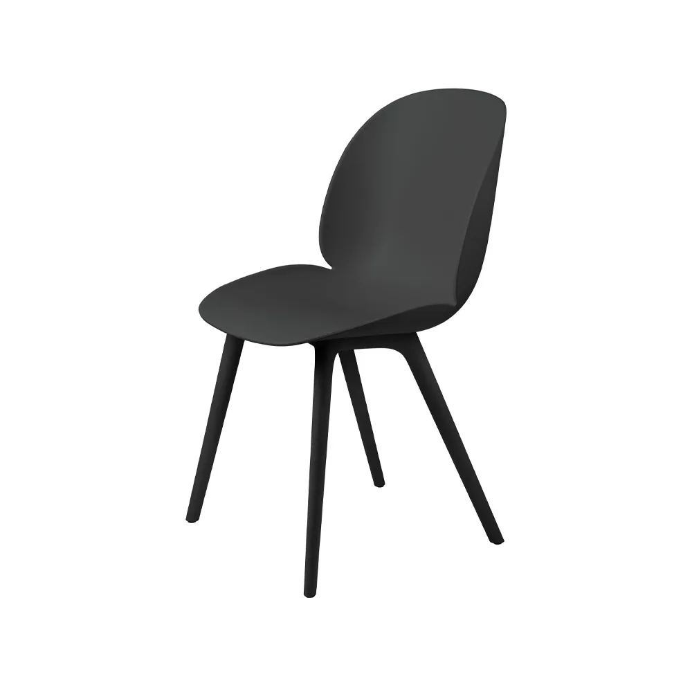 Sedia in plastica Beetle, nero GUBI