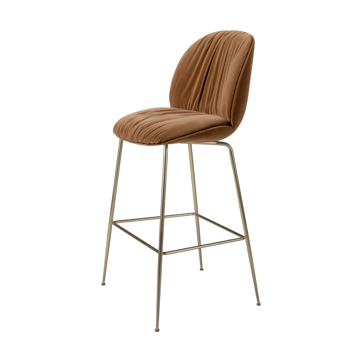 Sgabello Beetle Soft 75 cm completamente rivestito - Sunday Dedar 112-ottone antico - GUBI