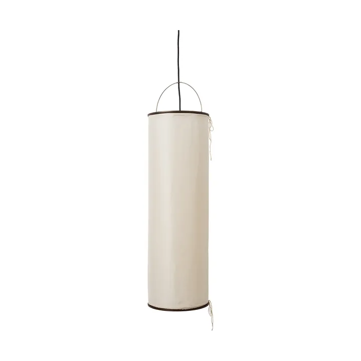 Silk Lantern lampada a sospensione - Bianco naturale seta-semi matt nero - GUBI