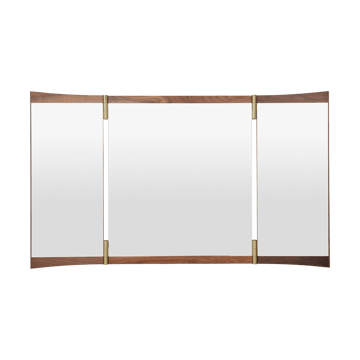 Specchio Vanity 3 - Noce, ottone - GUBI