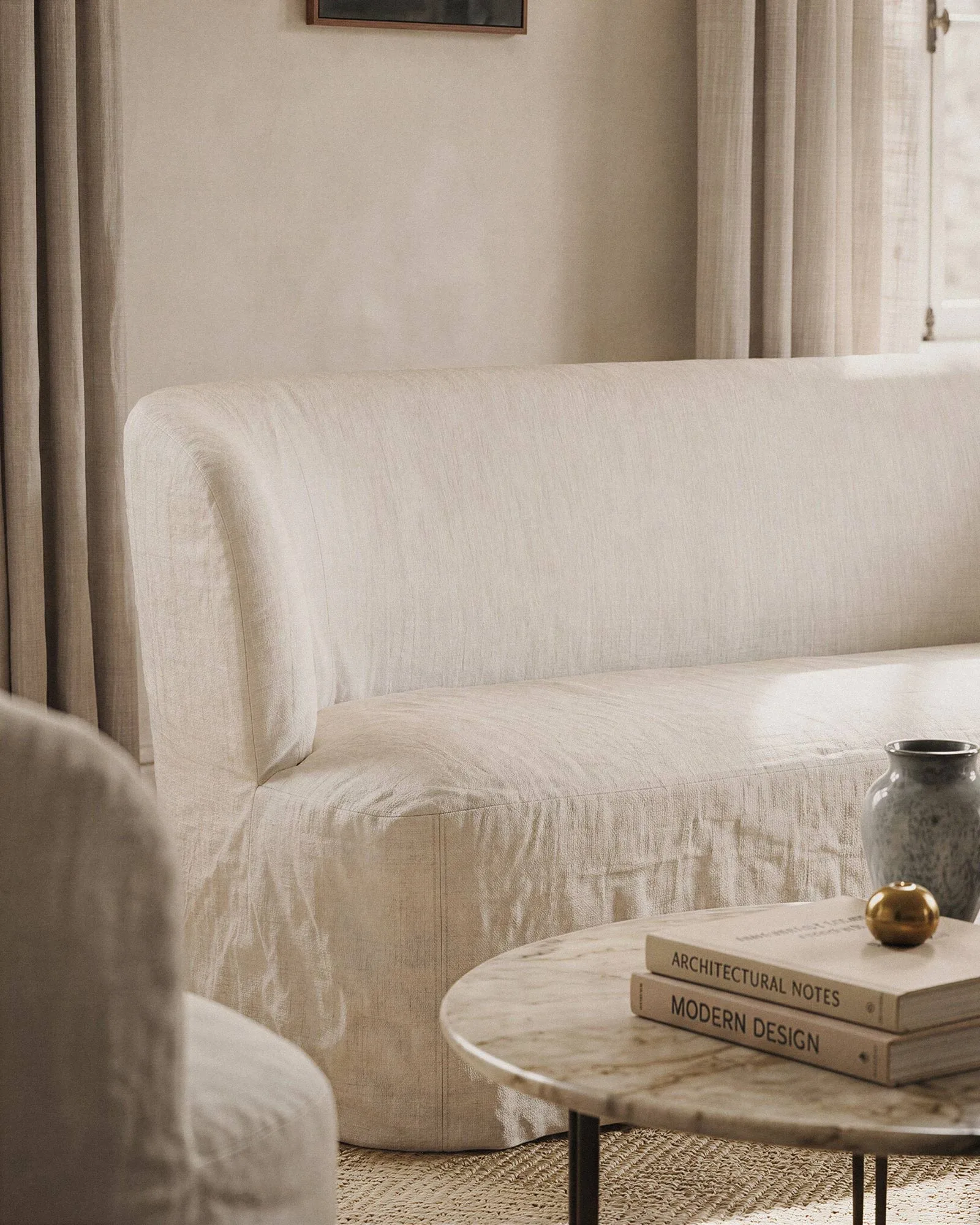 Stay Slipcover divano, Linen 0023, 190x95 cm, 2,5 posti GUBI